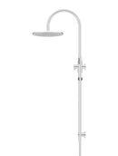 Meir Round Gooseneck Shower Set with 300mm rose, Single-Function Hand Shower - Polished Chrome