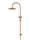 Meir Round Gooseneck Shower Set with 300mm rose, Single-Function Hand Shower - Lustre Bronze