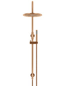 Meir Round Gooseneck Shower Set with 300mm rose, Single-Function Hand Shower - Lustre Bronze