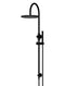 Round Gooseneck Shower Set with 300mm rose, Single-Function Hand Shower - Matte Black