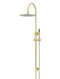 Round Gooseneck Shower Set with 300mm rose, Single-Function Hand Shower - PVD Tiger Bronze