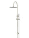 Round Gooseneck Shower Set with 300mm rose, Single-Function Hand Shower - PVD Brushed Nickel