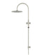 Round Gooseneck Shower Set with 300mm rose, Single-Function Hand Shower - PVD Brushed Nickel