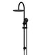 Round Gooseneck Shower Set with 300mm rose, Three-Function Hand Shower - Matte Black