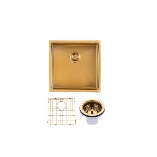 Novelli Single Sink 440mm - Brushed Gold