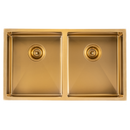 Novelli Double Kitchen Sink 770mm - Brushed Gold
