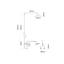 Bastow Federation Exp Hh T/Ph Shwr Set F/Cradle 200mm Rose