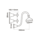Bastow Georgian Fixed Gooseneck Shower Set