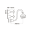 Bastow Georgian Fixed Gooseneck Shower Set