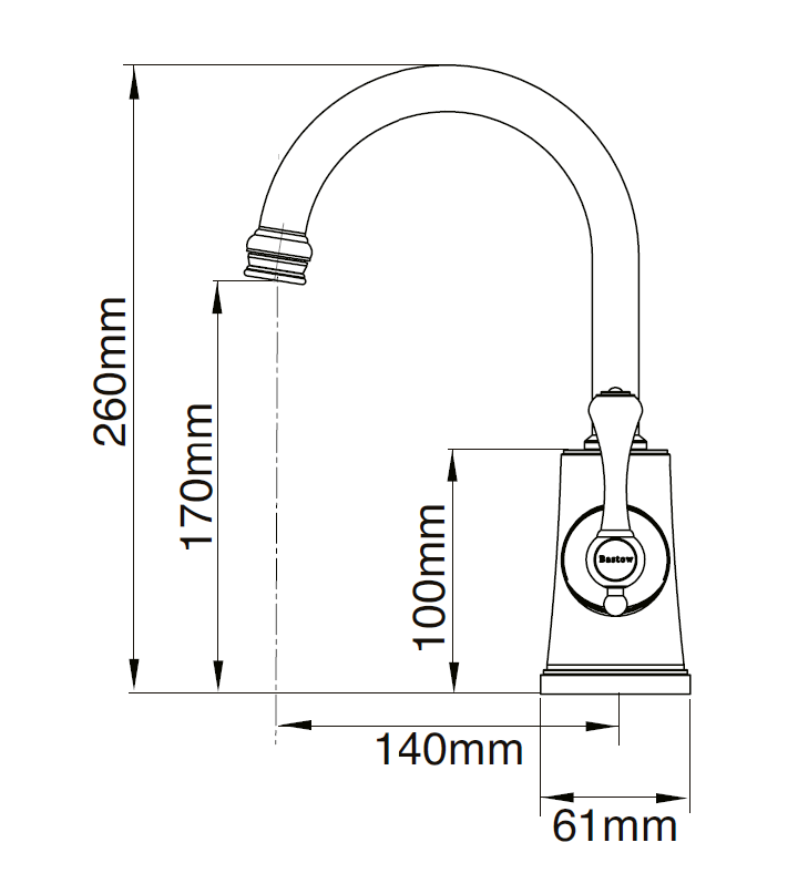 Bastow Georgian Basin Mixer 35mm