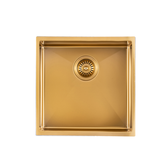 Novelli Single Sink 440mm - Brushed Gold