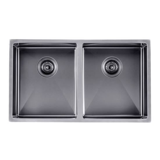 Novelli Double Kitchen Sink 770mm - Gun Metal