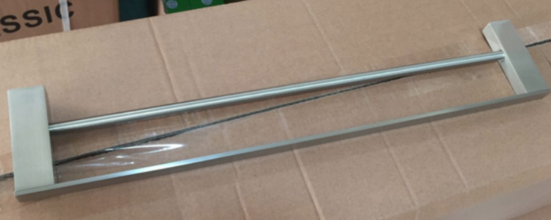 Novelli Attivo Double Towel Rail Satin Nickel