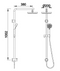 Novelli 5100ES Giovanni Rail Shower with Overhead Matte Black & Satin Nickel