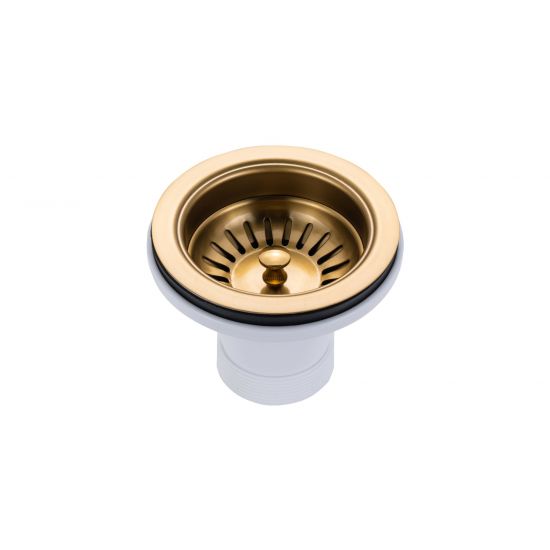 Novelli Single Kitchen Sink 390mm - Brushed Gold