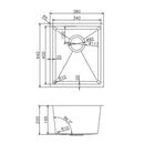 Novelli Single Kitchen Sink 380mm - Stainless Steel