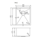 Novelli Single Kitchen Sink 390mm - Stainless Steel