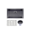 Novelli Single Kitchen Sink 762mm - Gun Metal